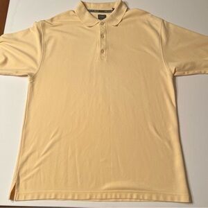 EUC Haggar Cool 18 Mens‎ Polo Shirt Large Golf Tennis Short Sleeve (Y)